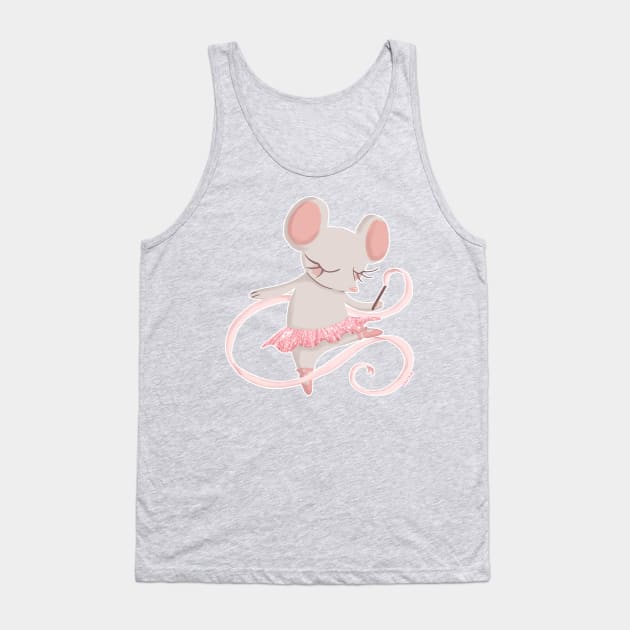 Ballet Mouse Tank Top by Jan Grackle